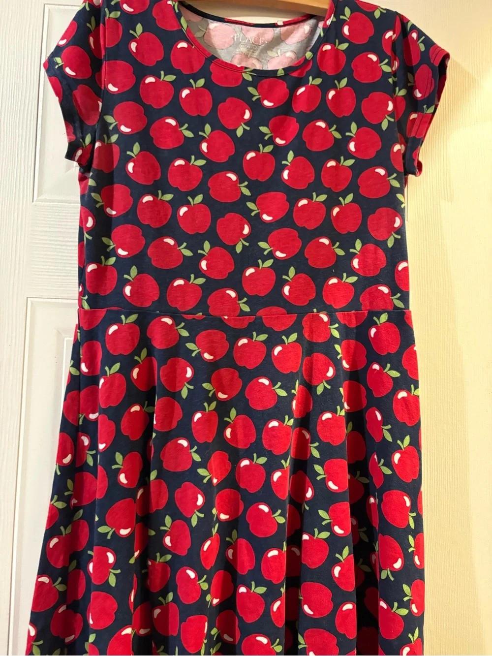 The Children's Place Navy Dress with Red Apple Print - Picture 4 of 4